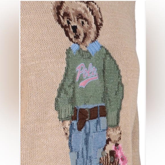 Polo Ralph Lauren Bear Embroidered Sweater Small - Picture 4 of 9